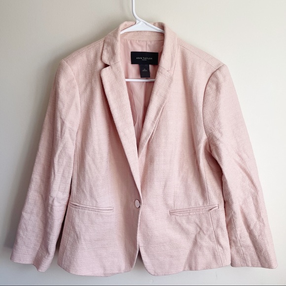 Ann Taylor Jackets & Blazers - Ann Taylor Pink One Button Career Blazer